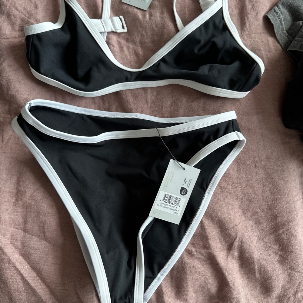 Negative Underwear Black and White Bikini Set